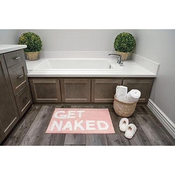 Get Naked Alfombra de baño rosa Get Naked Juego de_3