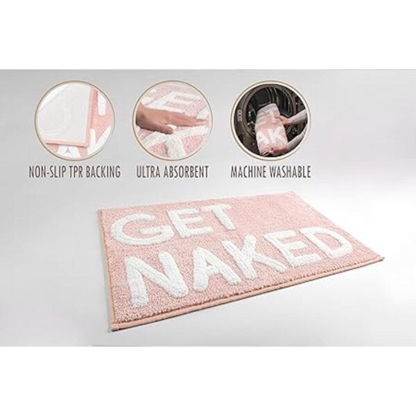 Get Naked Alfombra de baño rosa Get Naked Juego de_6