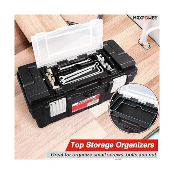 MAXPOWER Caja de herramientas de 16 pulgadas con bandeja_2