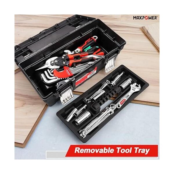 MAXPOWER Caja de herramientas de 16 pulgadas con bandeja_3