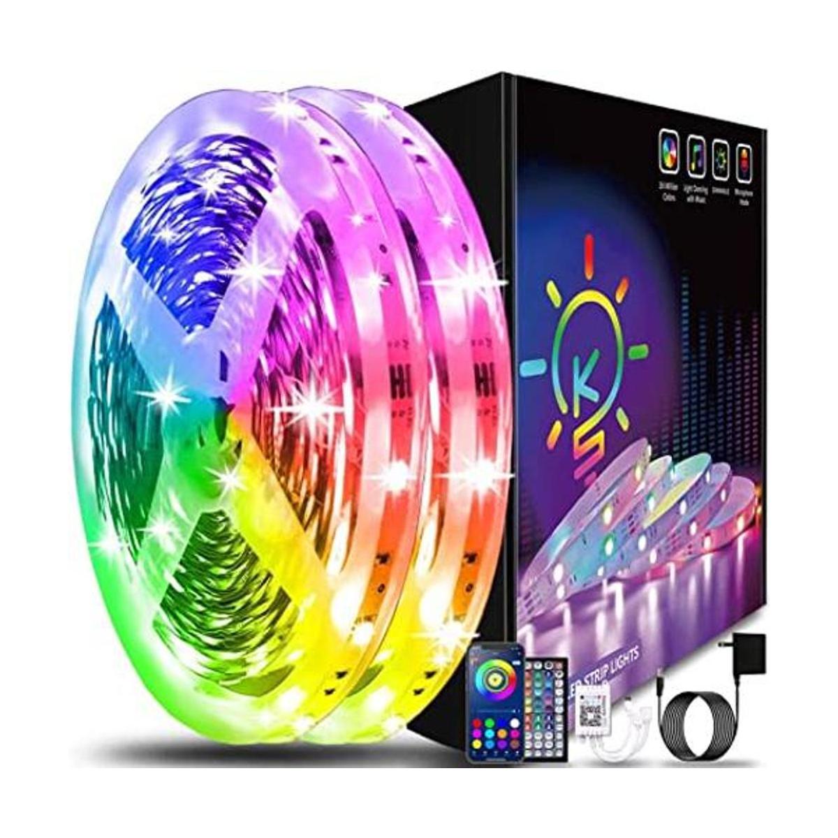 Keepsmile Tira de luces LED RGB de 130 pies que cambian