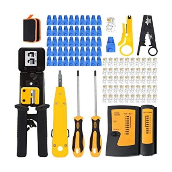 LEATBUY RJ45 Juego de herramientas de crimpado Cat5 Cat5e