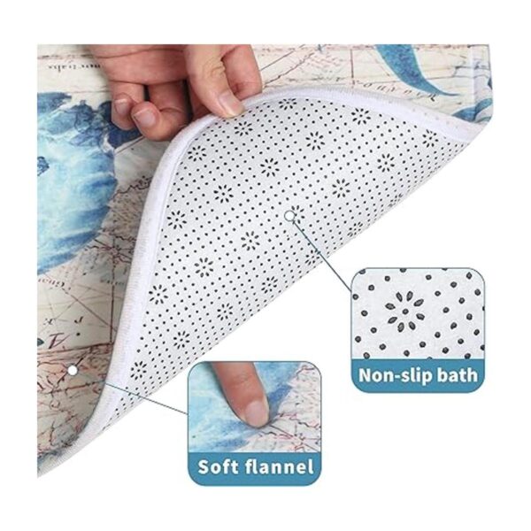 Juego de cortina de ducha de tela impermeable duradera con_6