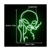 Green Alien Neon Signs Funny LED Light Sign Alien Invasion_2
