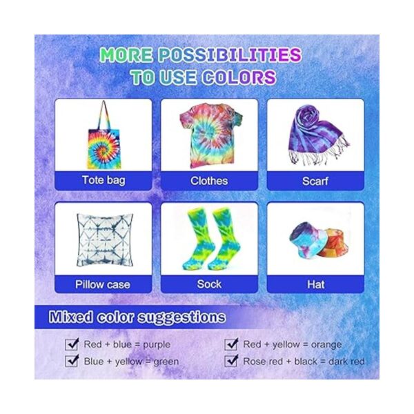MojiDecor Kit de teñido anudado de 32 colores kit de arte