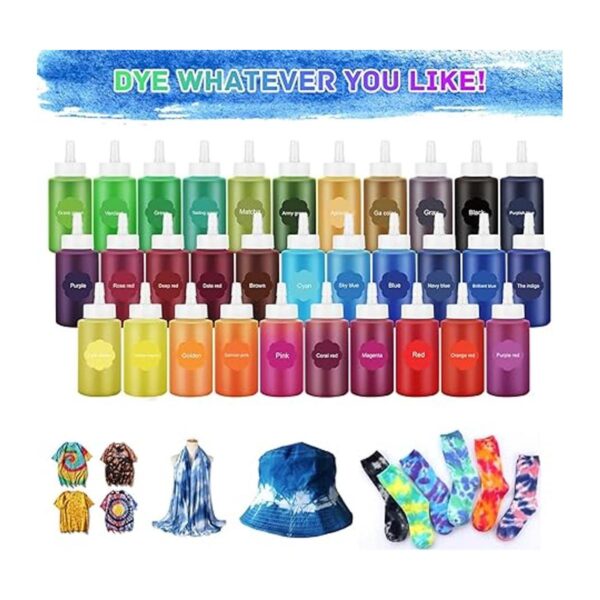 MojiDecor Kit de teñido anudado de 32 colores kit de arte