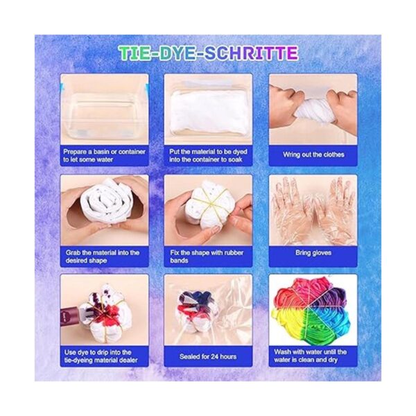 MojiDecor Kit de teñido anudado de 32 colores kit de arte