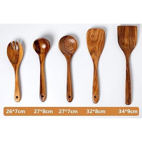 Juego de utensilios de cocina de madera 5 piezas juego
