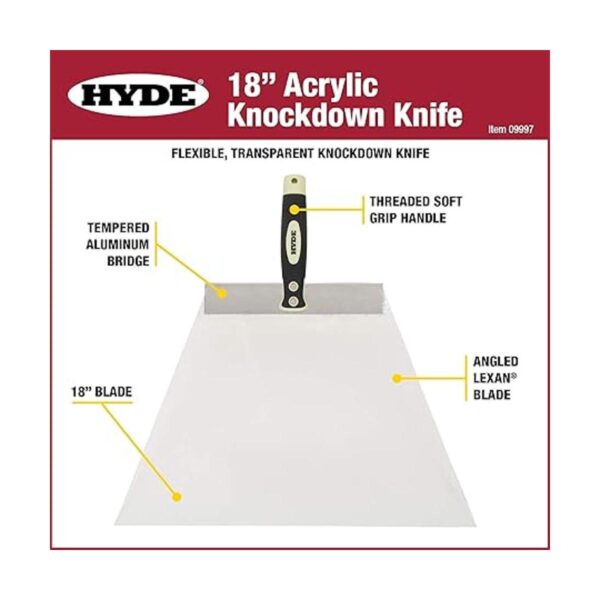 HYDE 09997 Cuchillo de acrílico para golpear 18 pulgadas_2