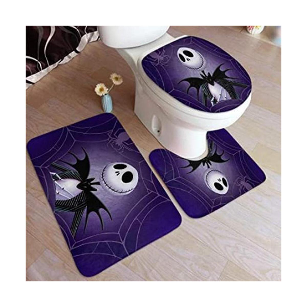 Juego de 3 alfombrillas de baño antideslizantes de peluche
