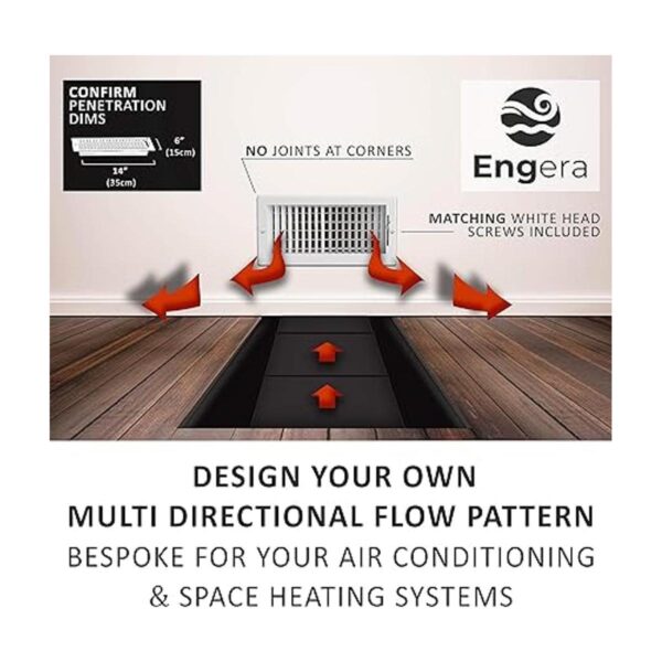 Engera Regulador de aire HVAC de doble deflexión