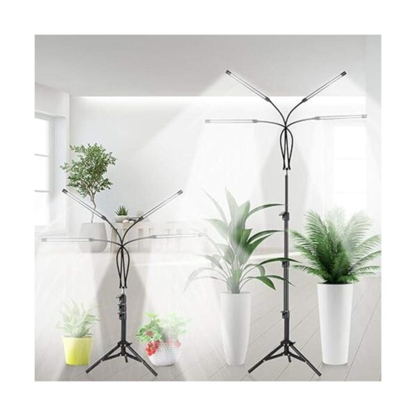 GHodec Luz de cultivo de 4 cabezales con soporte 80 LED_3