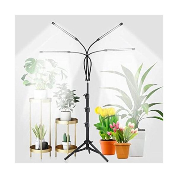 GHodec Luz de cultivo de 4 cabezales con soporte 80 LED_1