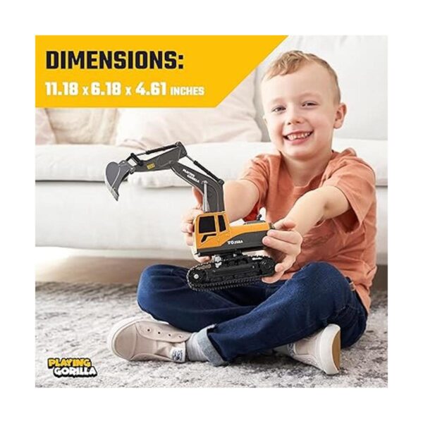 Juguetes de excavadora de control remoto para niños con_6