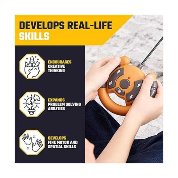 Juguetes de excavadora de control remoto para niños con_5