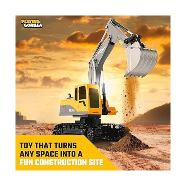 Juguetes de excavadora de control remoto para niños con_4