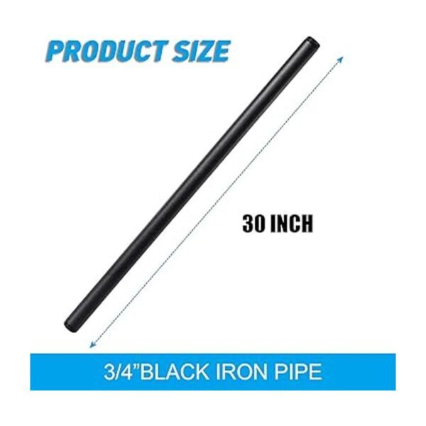 Tubo industrial pintado negro de 34 x 30 pulgadas