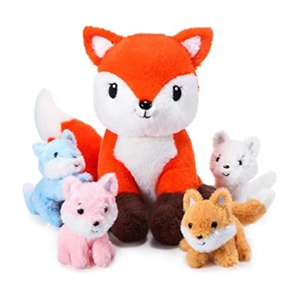 Juego de 5 juguetes de peluche de zorro 1 animal de_1