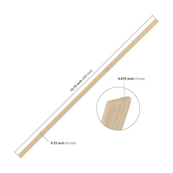 Hakzeon 600 palillos de bambú natural de 15.5 pulgadas