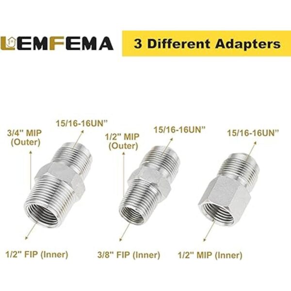 Kit de conector de línea de gas inoxidable flexible de 48