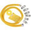 Kit de conector de línea de gas inoxidable flexible de 48