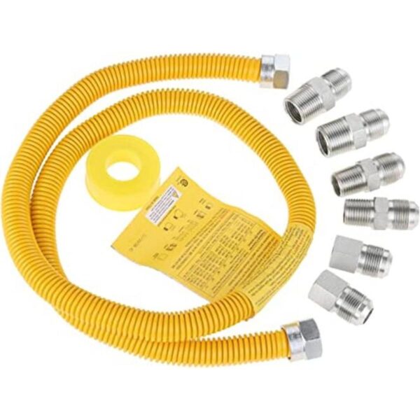 Kit de conector de línea de gas inoxidable flexible de 48