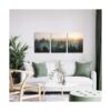 Lienzo con diseño de bosque bañado en luz solar pintura_5