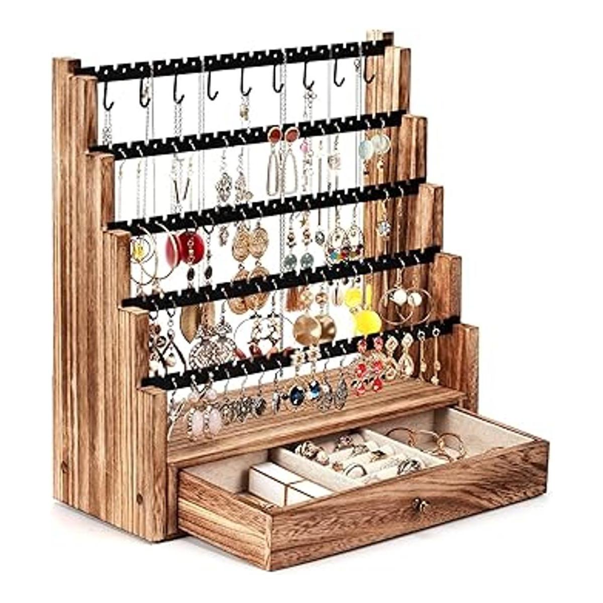 Organizador de aretes organizador de 5 capas con soporte