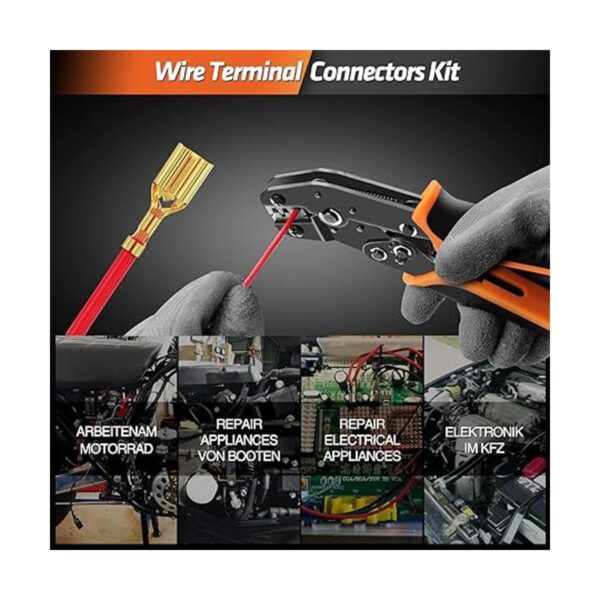 Kit de herramientas de crimpado con conector de terminal