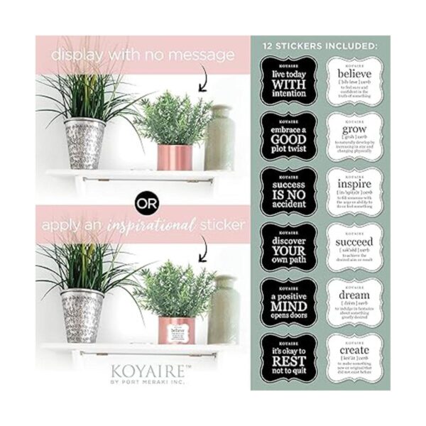 KOYAIRE Juego de 3 accesorios de escritorio de oro rosa_5