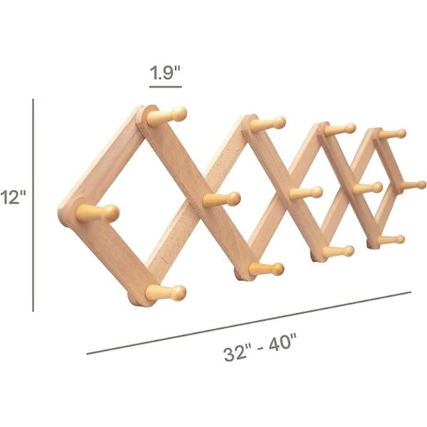 MILA MILLIE Estante de pared de madera extensible estilo
