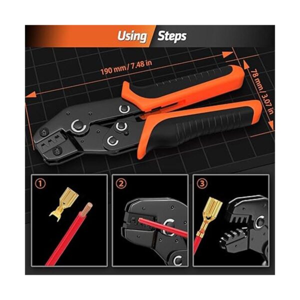 Kit de herramientas de crimpado con conector de terminal