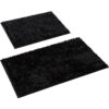 HOMEIDEAS Juego de alfombras de baño negras juego de 2_1
