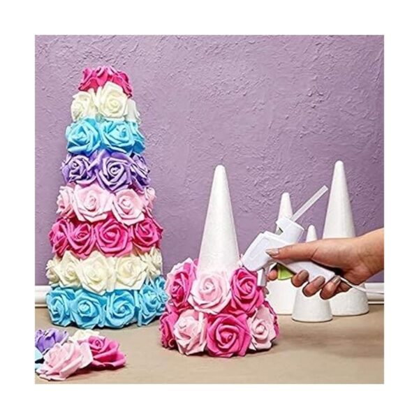 Conos de espuma blanca para manualidades 5 tamaños_2