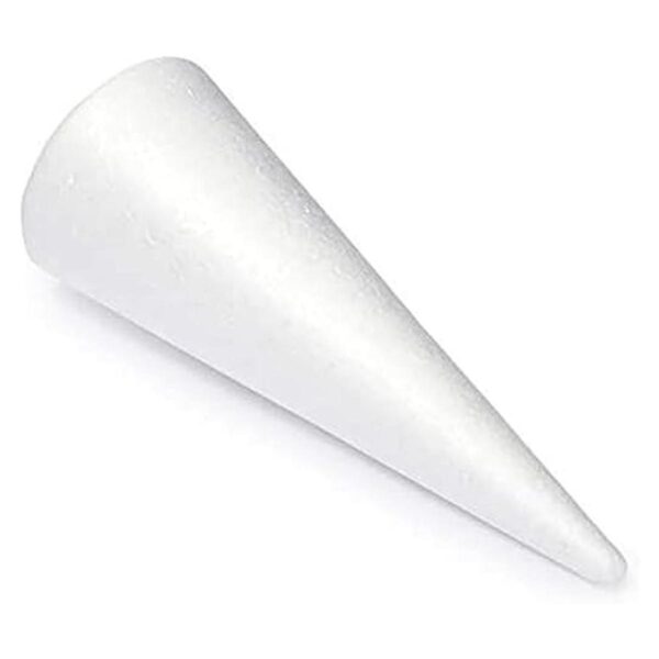 Conos de espuma blanca para manualidades 5 tamaños_4