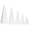 Conos de espuma blanca para manualidades 5 tamaños_3