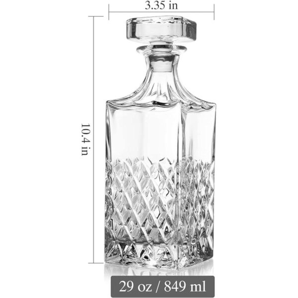 Lighten Life Decantador de whisky decantador de cristal