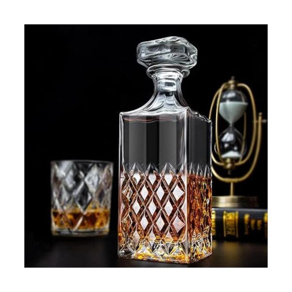Lighten Life Decantador de whisky decantador de cristal