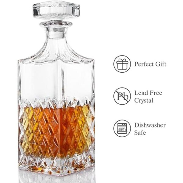 Lighten Life Decantador de whisky decantador de cristal