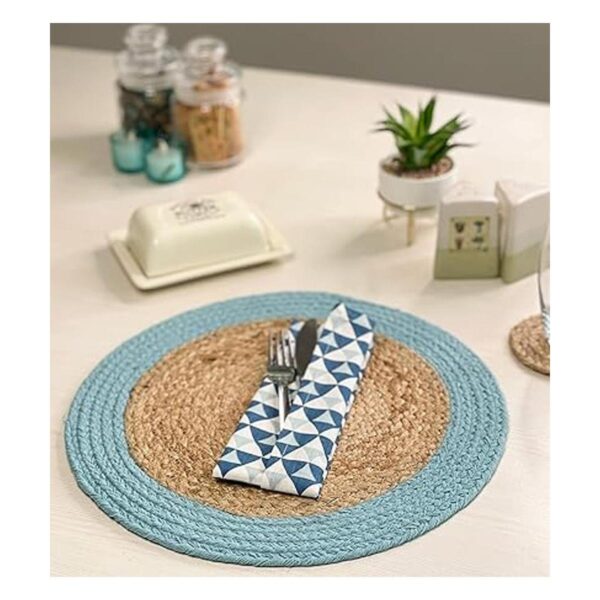 Chardin home Alfombra redonda Verona tejida de yute y_6