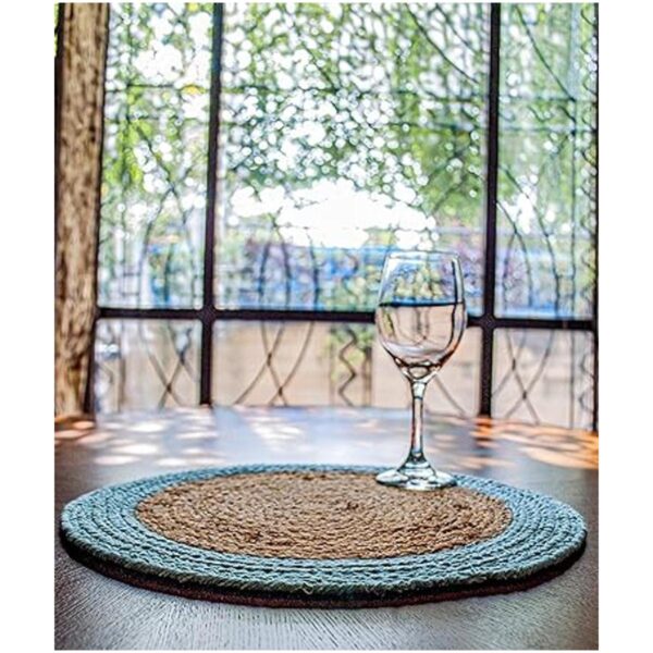 Chardin home Alfombra redonda Verona tejida de yute y_5