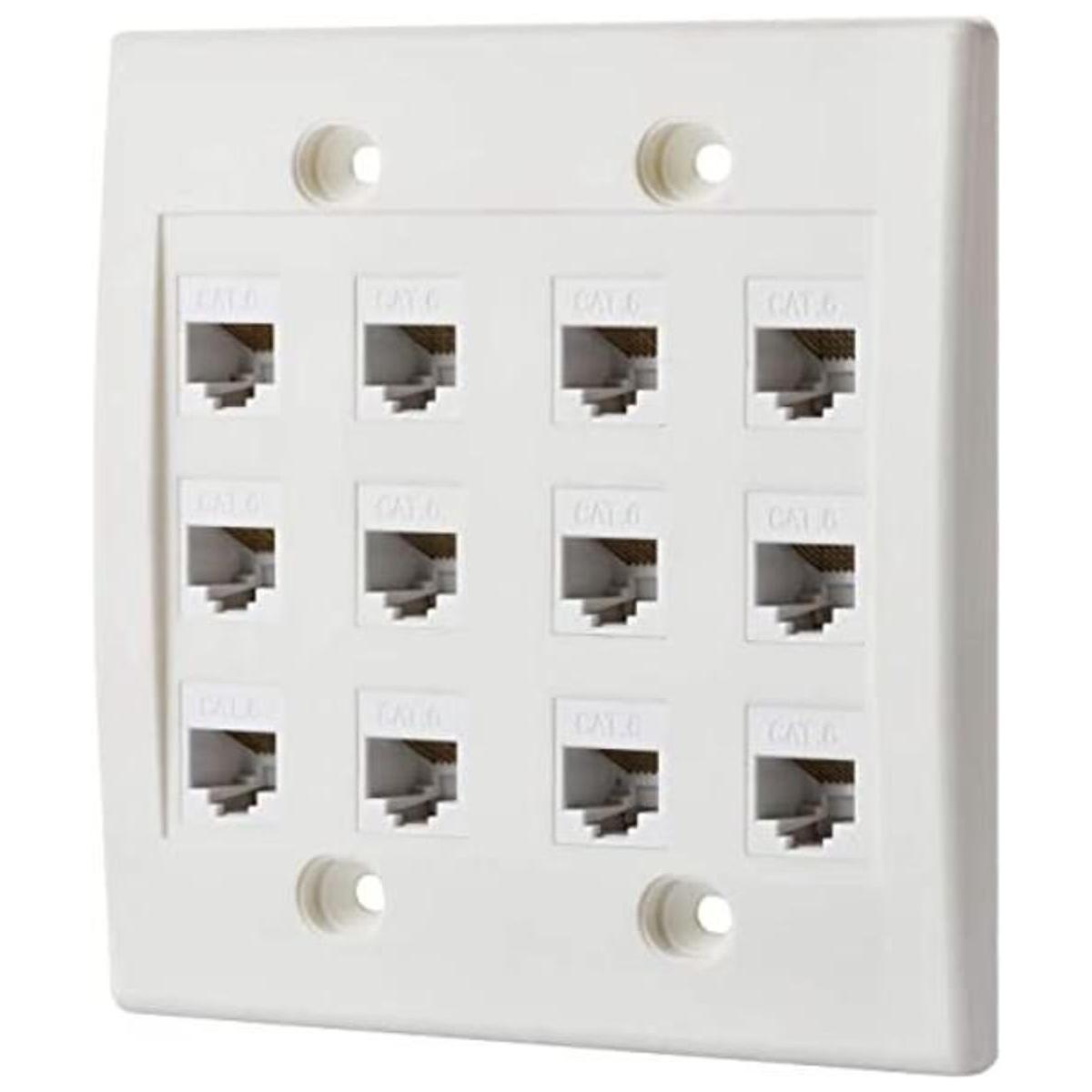 IBL Placa de pared Ethernet Keystone Cat6 hembra a