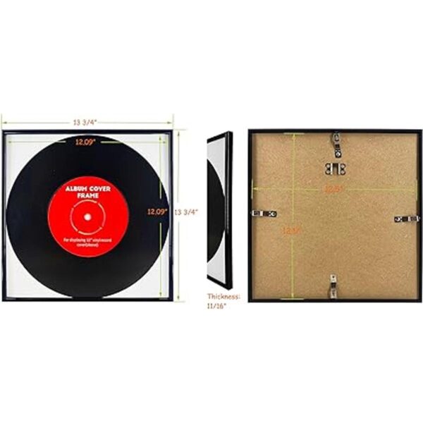 Marco de álbum de disco de música negro paquete de 4