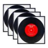 Marco de álbum de disco de música negro paquete de 4