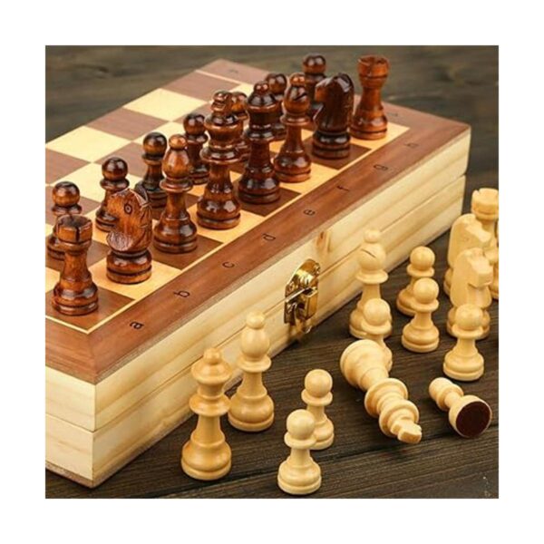 Juego de ajedrez plegable de madera magnético de 15 x 15_2