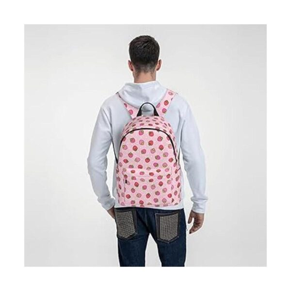 FeHuew Mochila de 16 pulgadas color rosa fresa mochila