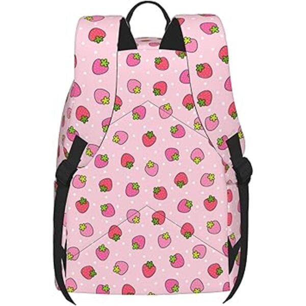 FeHuew Mochila de 16 pulgadas color rosa fresa mochila