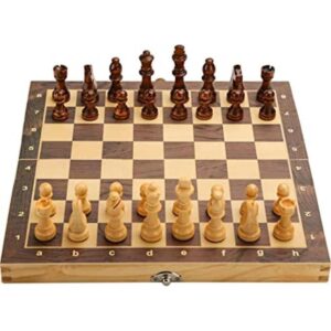 Juego de ajedrez plegable de madera magnético de 15 x 15_1