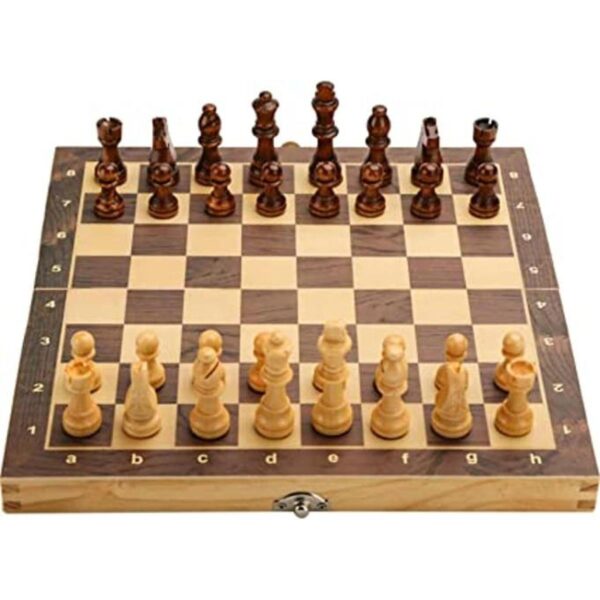 Juego de ajedrez plegable de madera magnético de 15 x 15_1