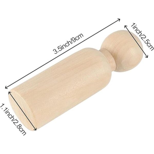 Hakzeon Juego de 40 muñecas de madera sin terminar de_2